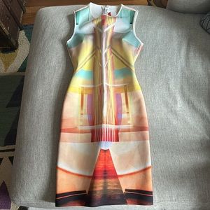 Clover Canyon Multicolored Neoprene Dress